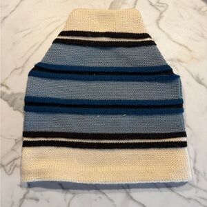 Vintage Wigwam blue and cream winter hat in good used condition 100% virgin wool